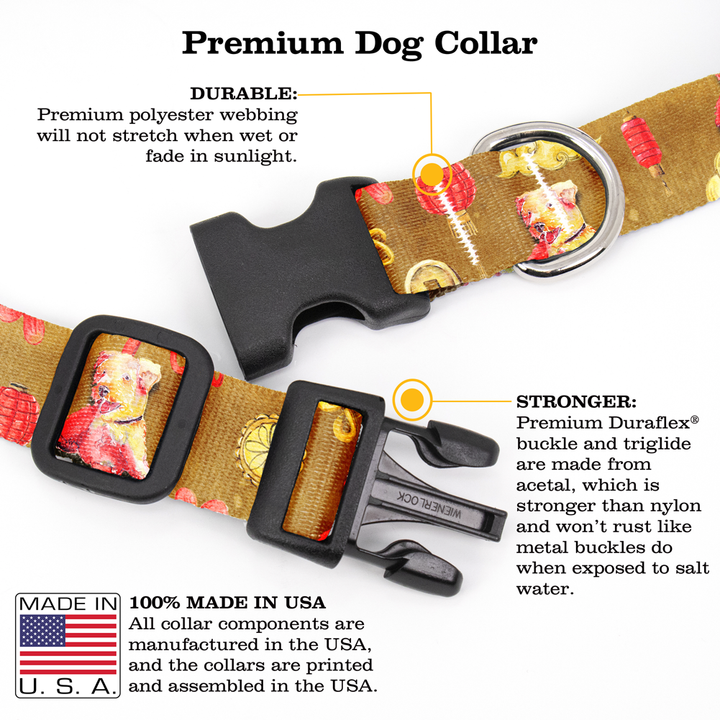 Zodiac Lunar Dog Dog Collar - Made in USA