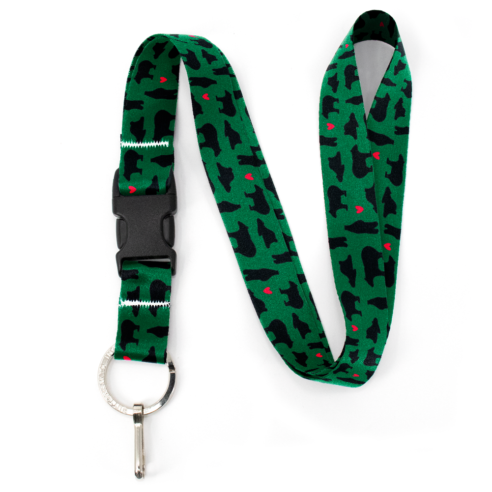 Bear Premium Lanyard - with Buckle and Flat Ring - Made in the USA