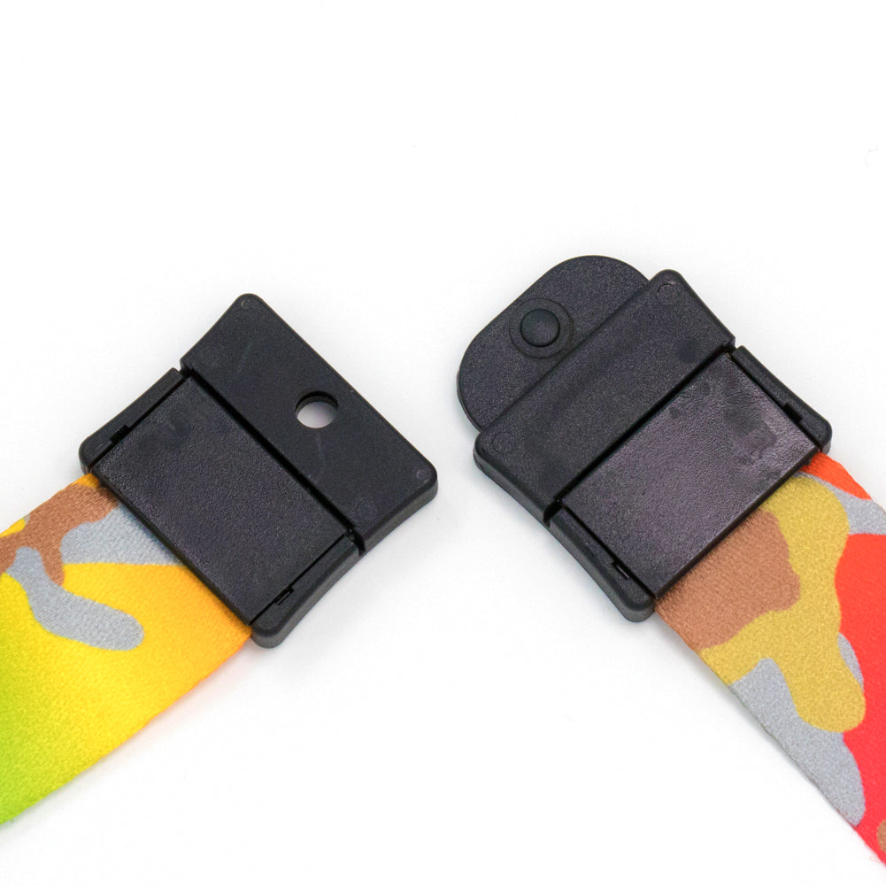 Buttonsmith Rainbow Camo Breakaway Lanyard - Made in USA - Buttonsmith Inc.