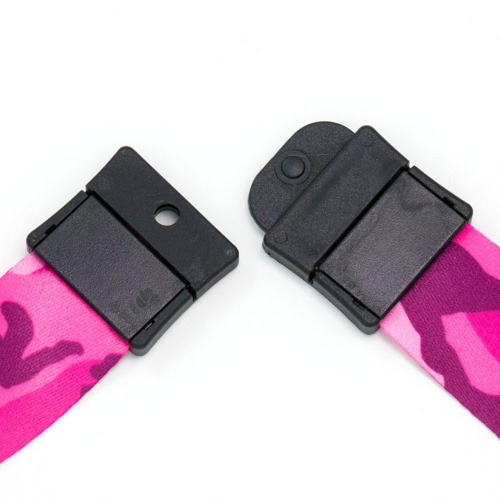 Buttonsmith Pink Camo Breakaway Lanyard - Made in USA - Buttonsmith Inc.