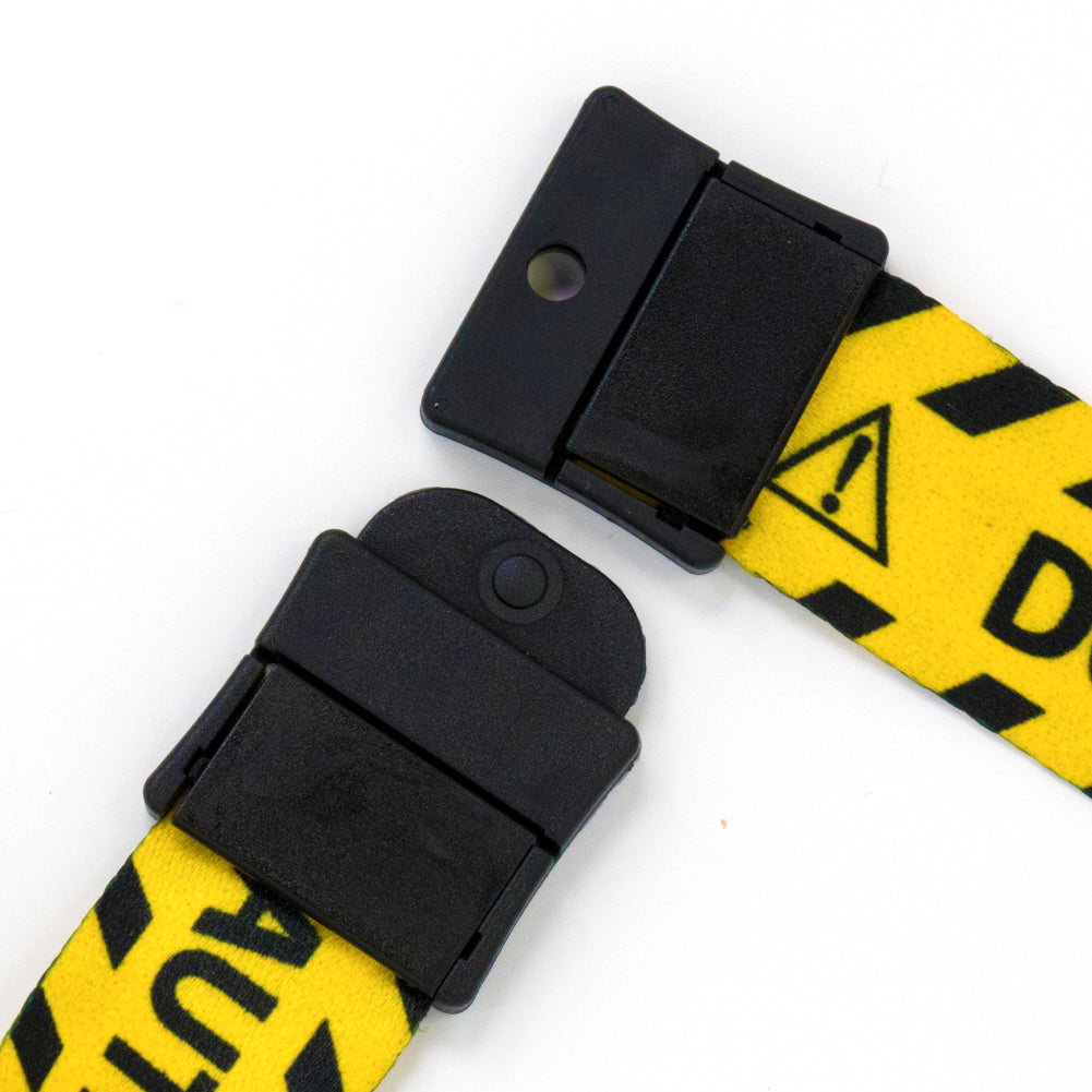 Buttonsmith Caution Breakaway Lanyard - Made in USA - Buttonsmith Inc.