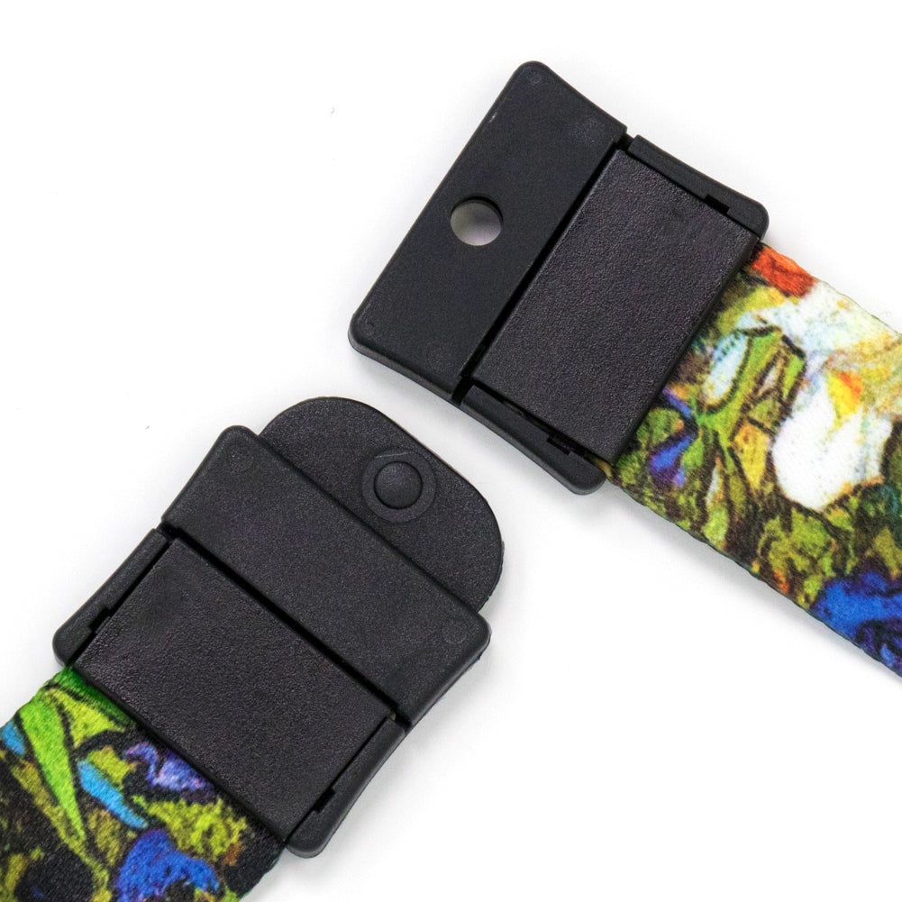 Buttonsmith Van Gogh Irises Breakaway Lanyard - Made in USA - Buttonsmith Inc.