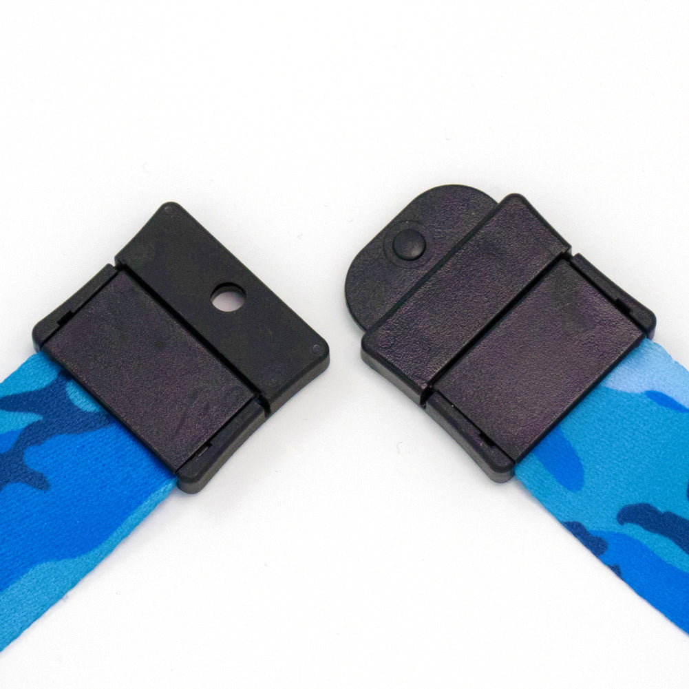 Buttonsmith Blue Camo Breakaway Lanyard - Made in USA - Buttonsmith Inc.