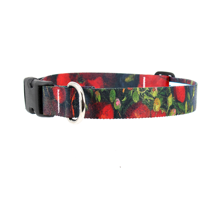 Van Gogh Poppies Dog Collar - Made in USA