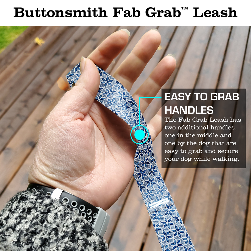 Blue Petals Fab Grab Leash - Made in USA