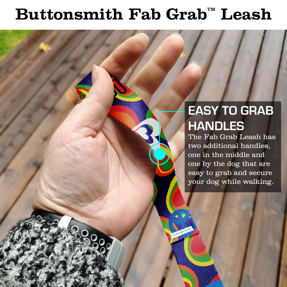 Flower Power Fab Grab Leash - Made in USA