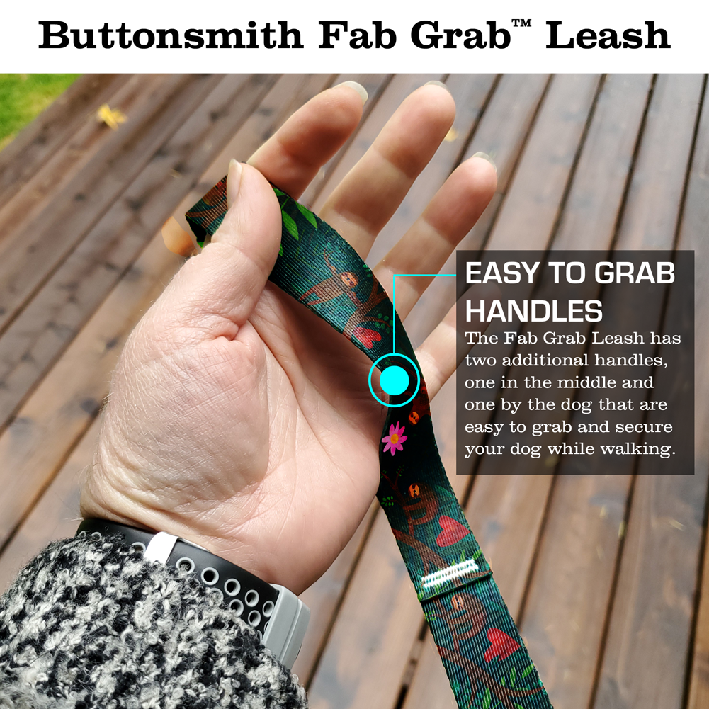 Happy Sloths Fab Grab Leash - Made in USA