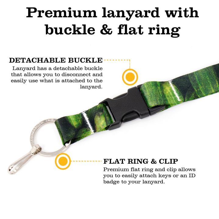 Pickles Breakaway Lanyard - with Buckle and Flat Ring - Made in the USA