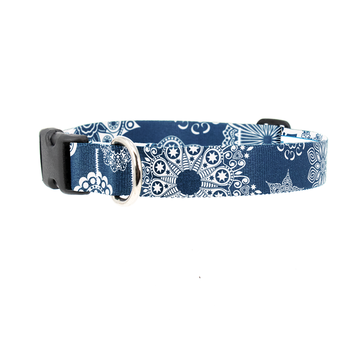 Denim Lace Dog Collar - Made in USA