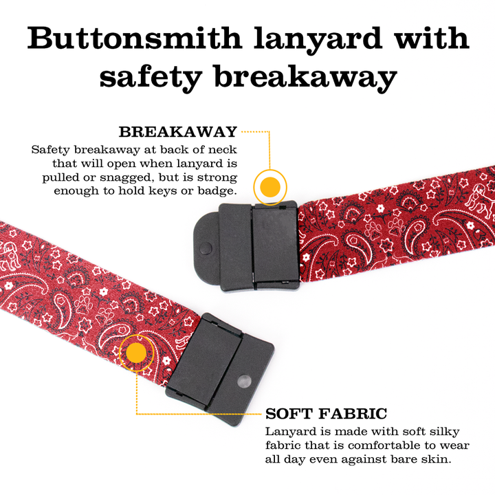 Pupaisley Breakaway Lanyard - with Buckle and Flat Ring - Made in the USA