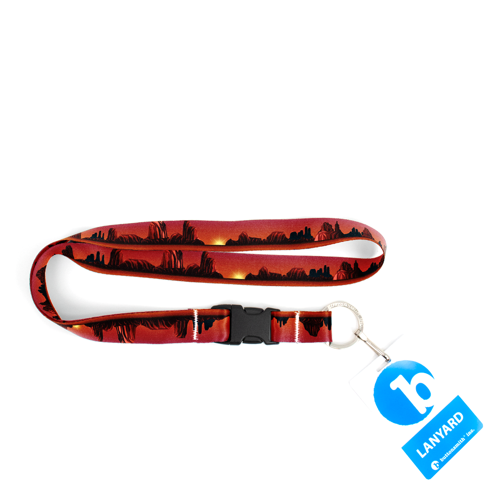 Mesa Sunrise Premium Lanyard - with Buckle and Flat Ring - Made in the USA