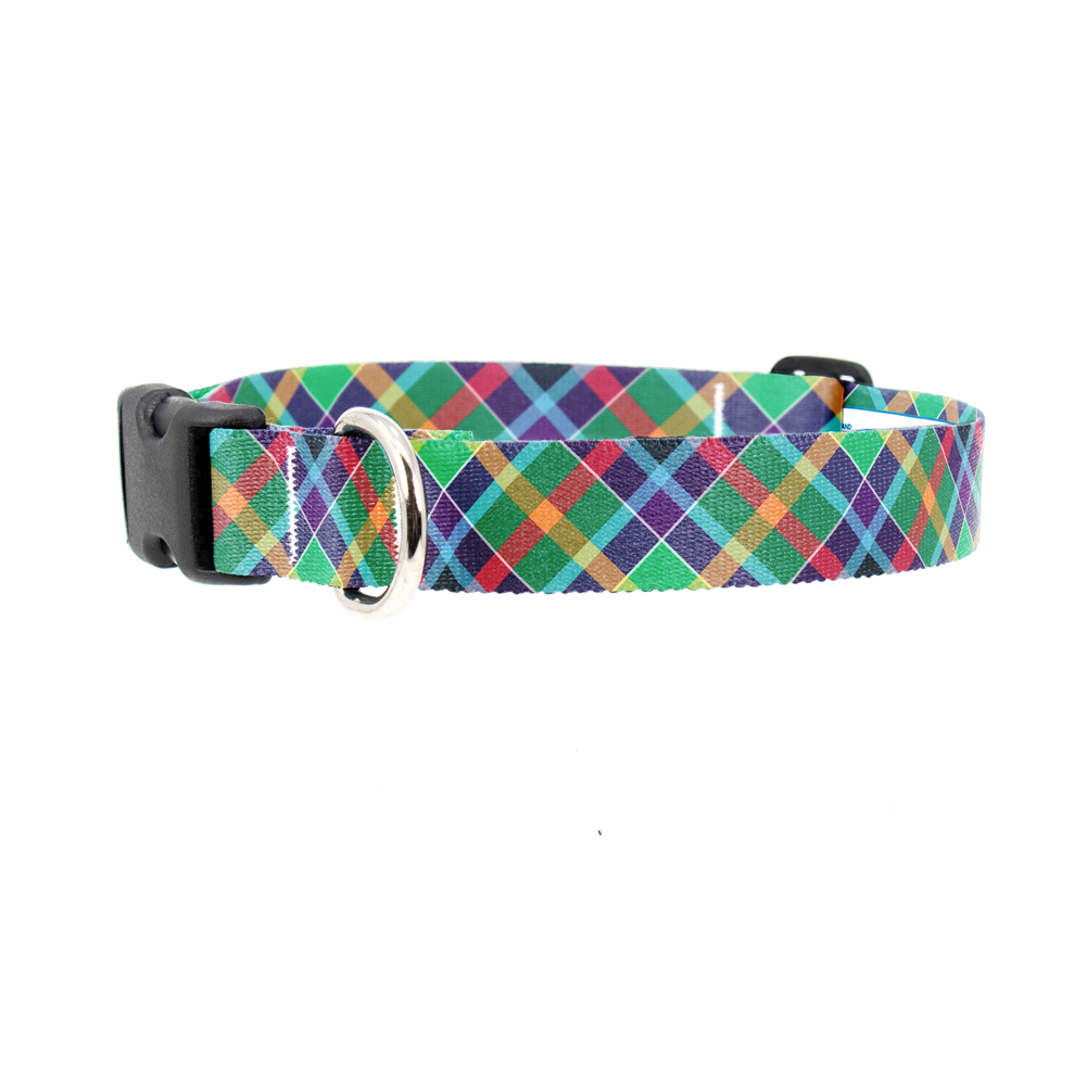 Gallowater Plaid Dog Collar - Made in USA