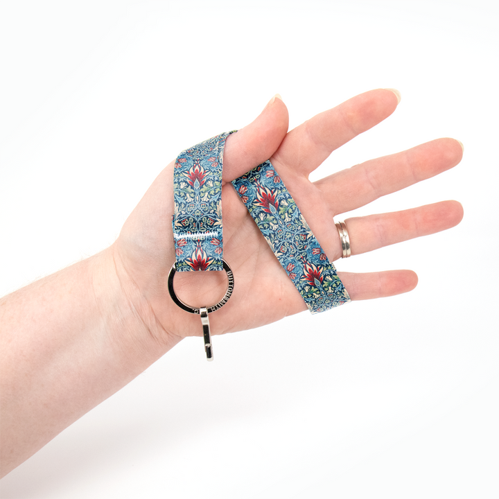 Morris Snakeshead Wristlet Lanyard - Short Length with Flat Key Ring and Clip - Made in the USA