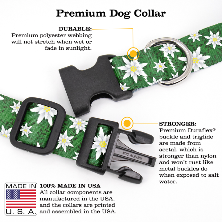 Edelweiss Dog Collar - Made in USA