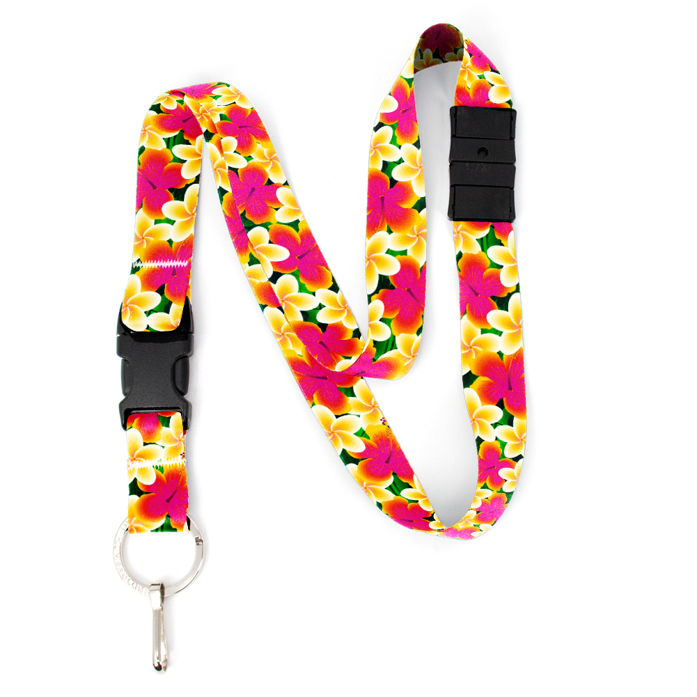 Aloha Lei Breakaway Lanyard - with Buckle and Flat Ring - Made in the USA