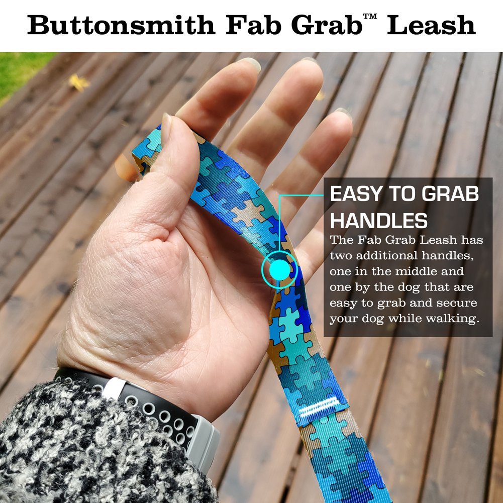 Beach Puzzle Fab Grab Leash - Made in USA