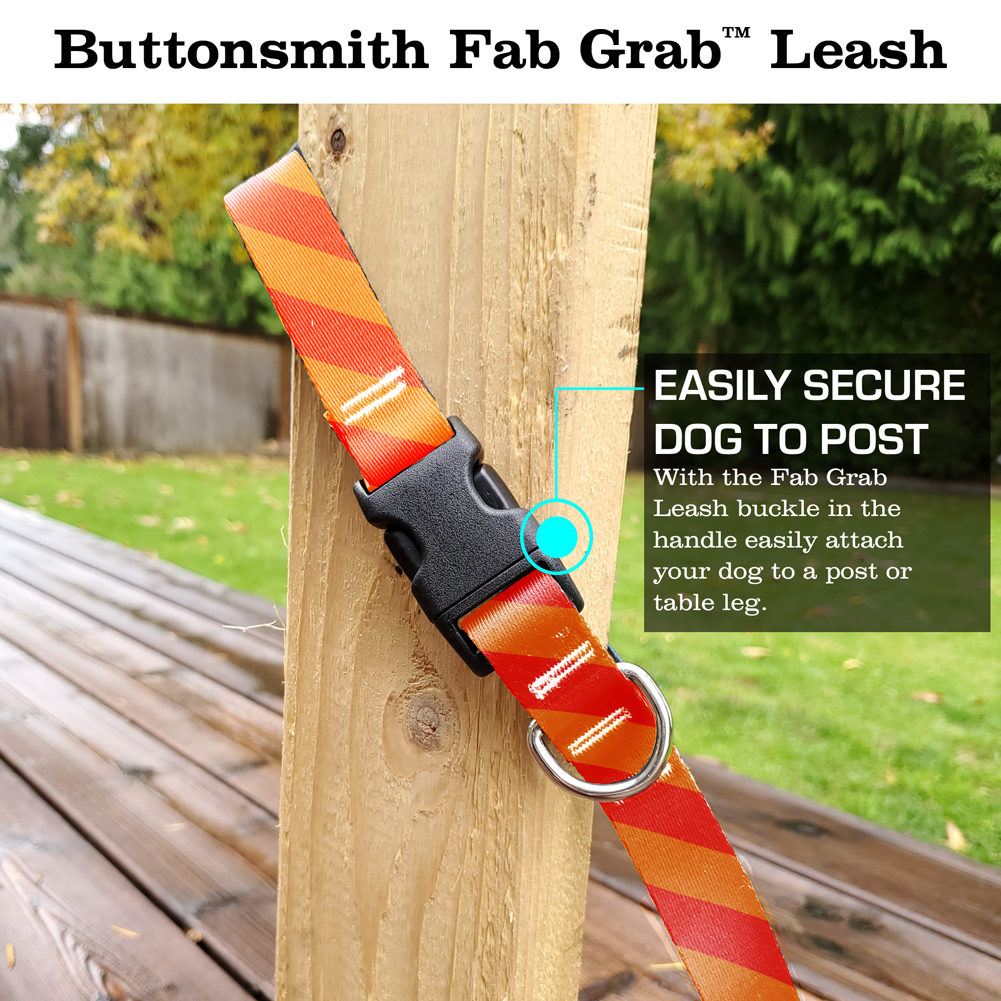 Stripes Orange Fab Grab Leash - Made in USA