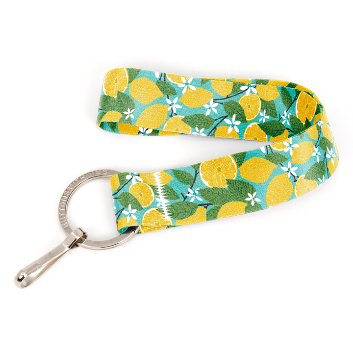 Lemon Grove Wristlet Lanyard - Short Length with Flat Key Ring and Clip - Made in the USA