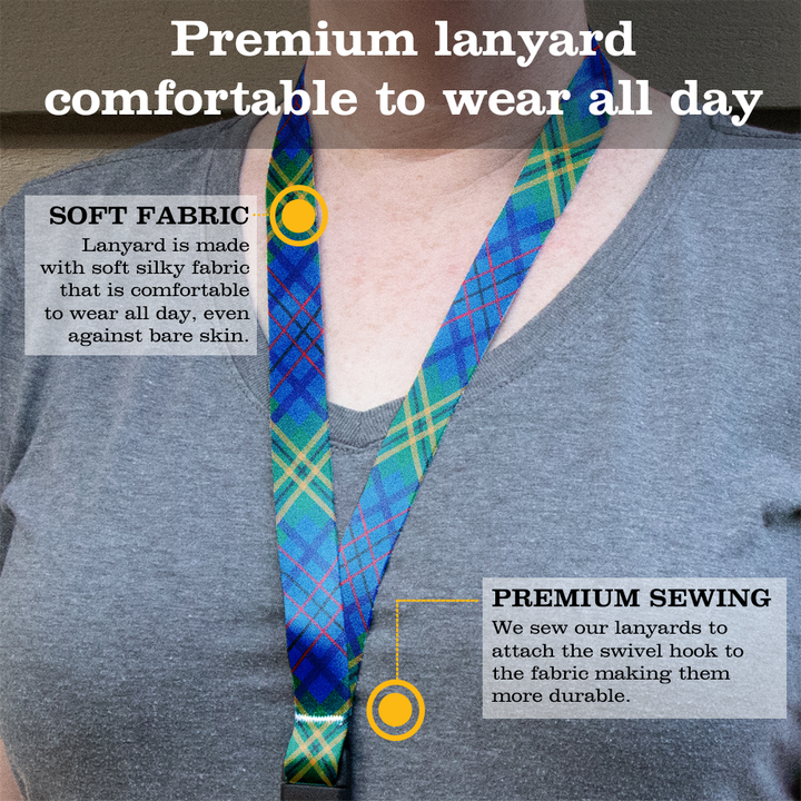 Mulligan Breakaway Lanyard - with Buckle and Flat Ring - Made in the USA