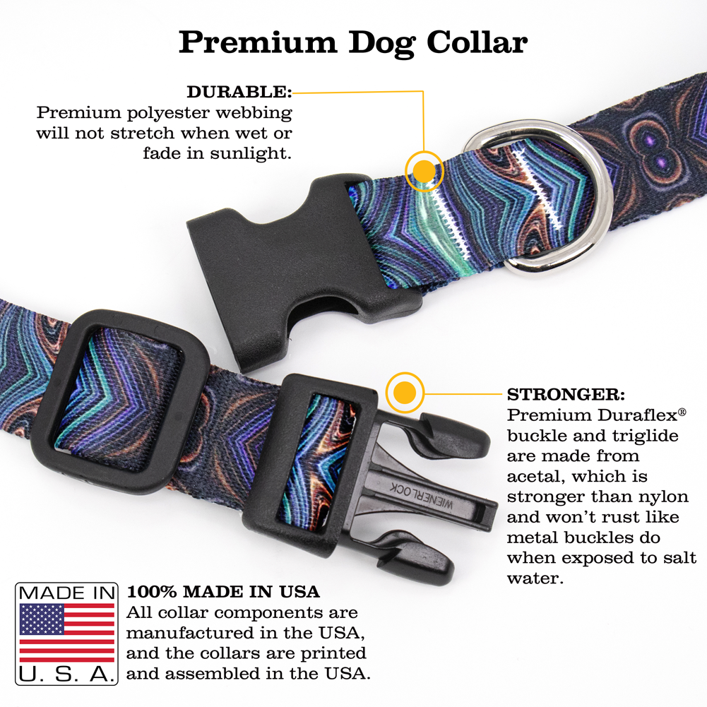 Infinity Blue Dog Collar - Made in USA