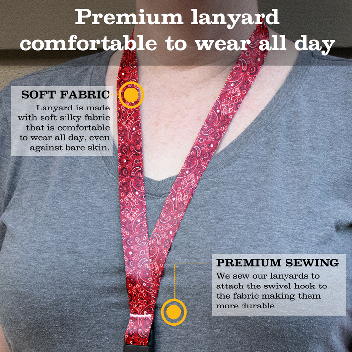 Pupaisley Premium Lanyard - with Buckle and Flat Ring - Made in the USA