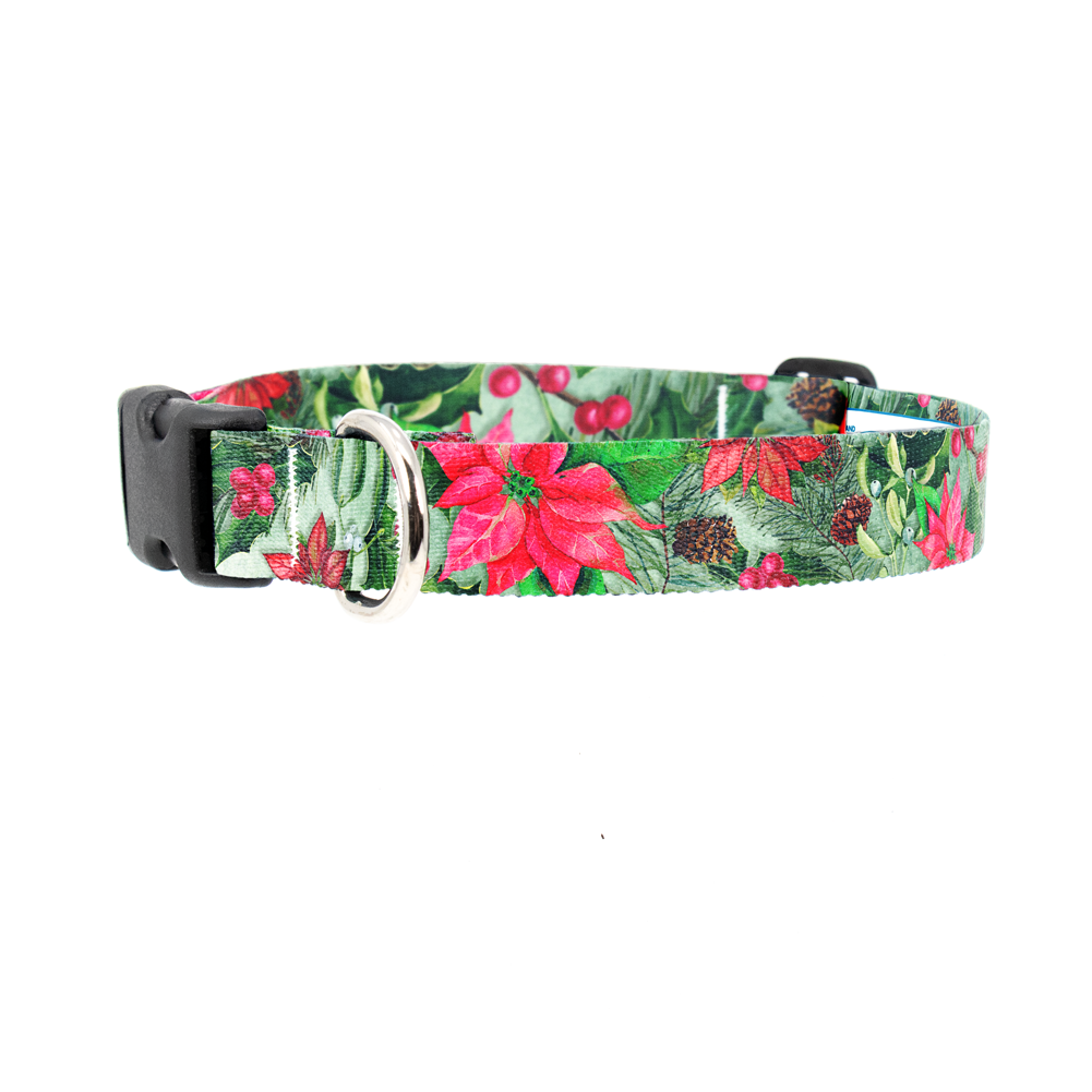 Holiday Flora Dog Collar - Made in USA