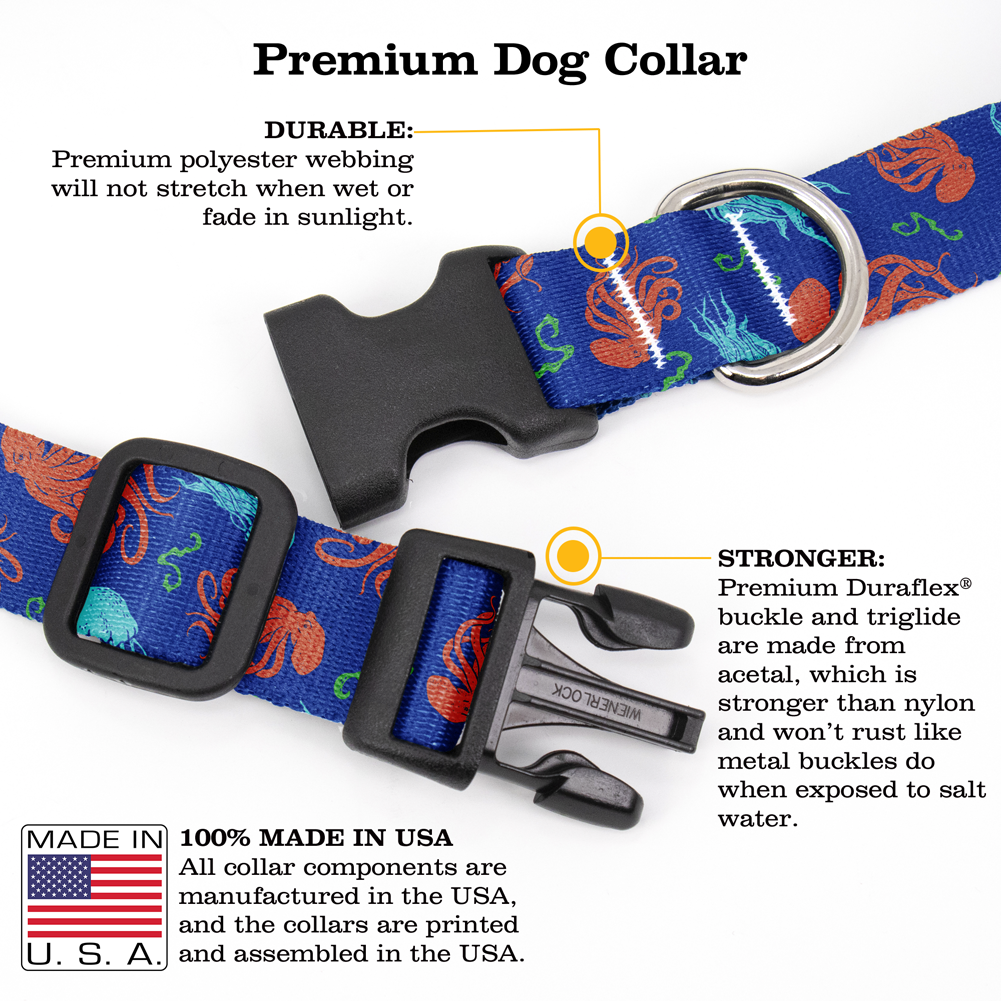 Deepwater Denizens Dog Collar - Made in USA