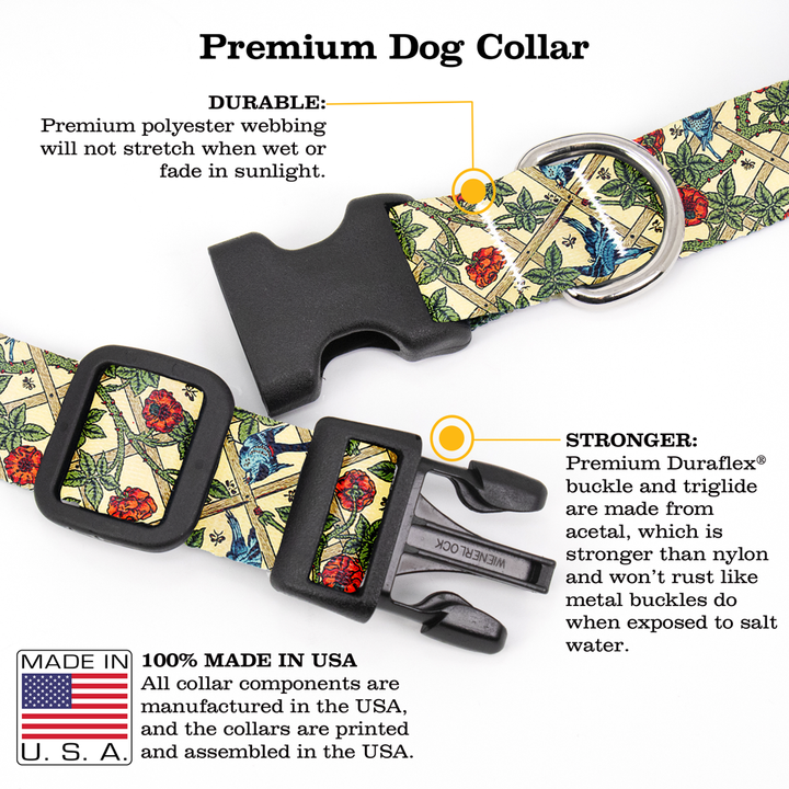 Morris Trellis Dog Collar - Made in USA