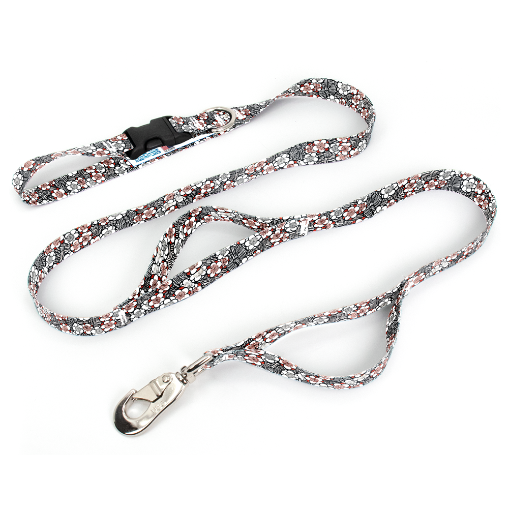 Bijutsu Sekai Floral Fab Grab Leash - Made in USA