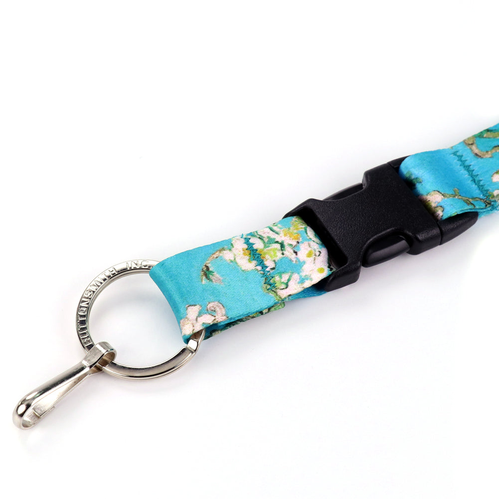 Buttonsmith Van Gogh Almond Blossom Premium Lanyard - Made in USA - Buttonsmith Inc.