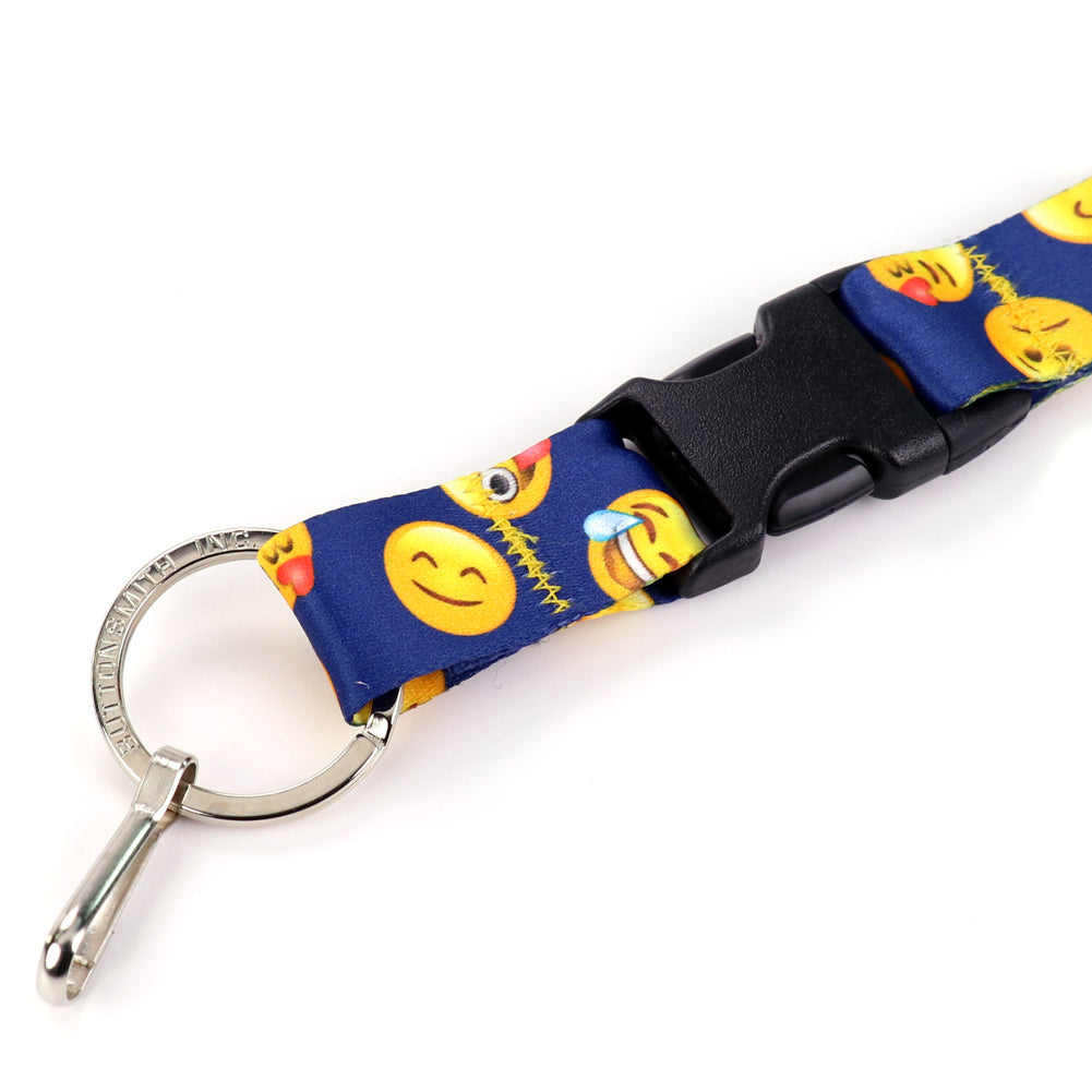 Buttonsmith Emoji Blue Lanyard - Made in USA - Buttonsmith Inc.