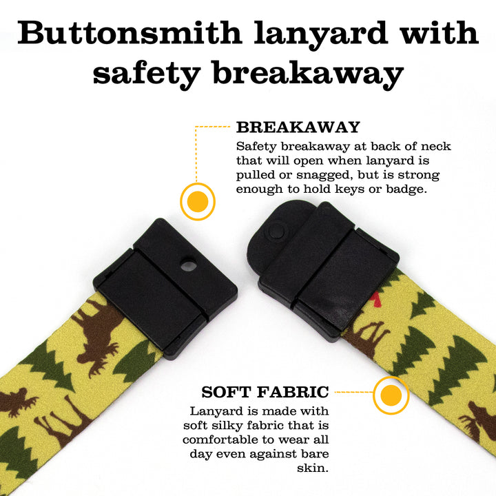 Buttonsmith Moosewoods Breakaway Lanyard - Made in USA - Buttonsmith Inc.