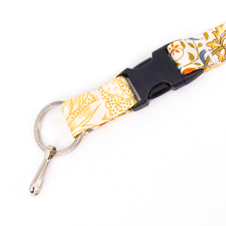 Buttonsmith William Morris Flora Custom Lanyard Made in USA - Buttonsmith Inc.