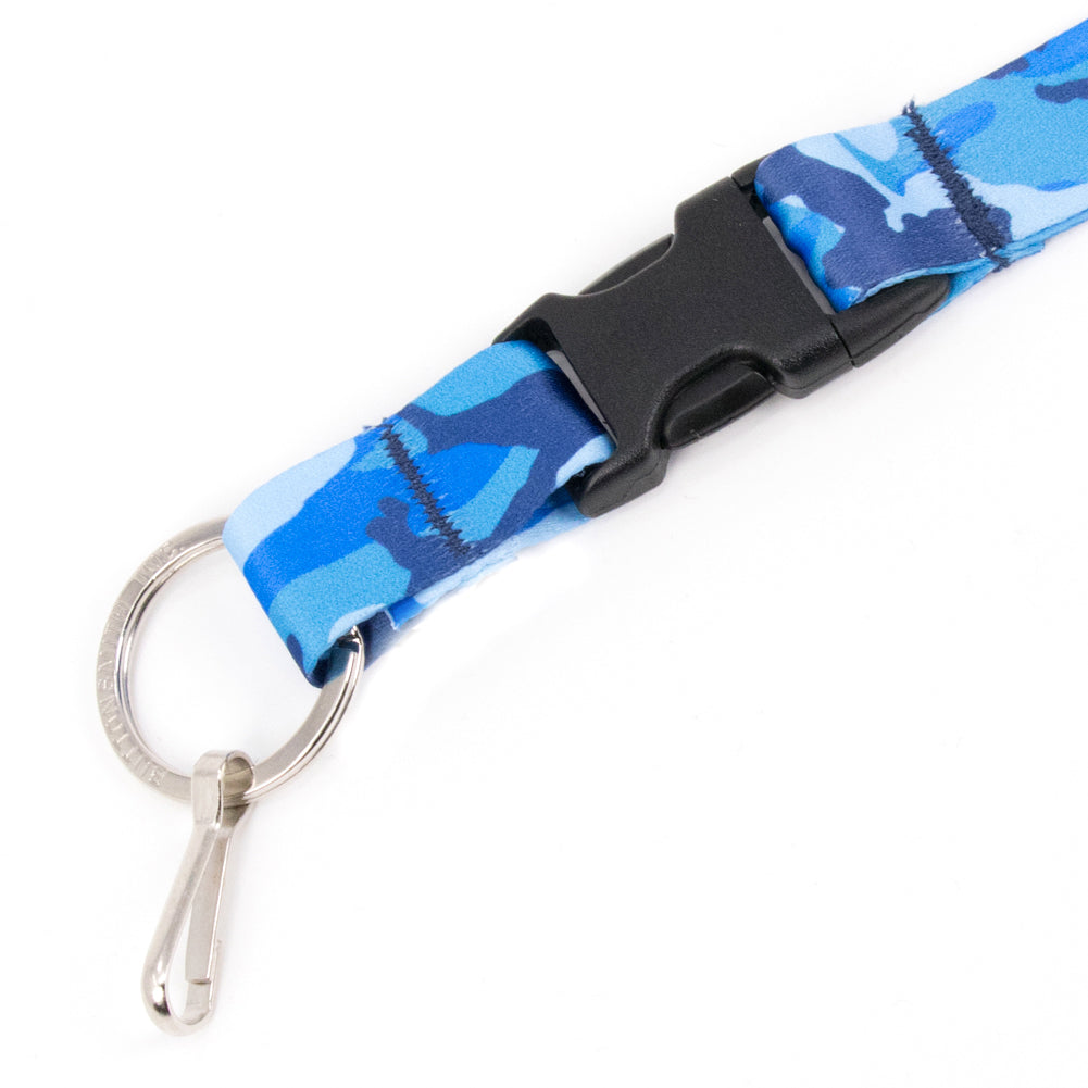 Buttonsmith Blue Camo Breakaway Lanyard - Made in USA - Buttonsmith Inc.