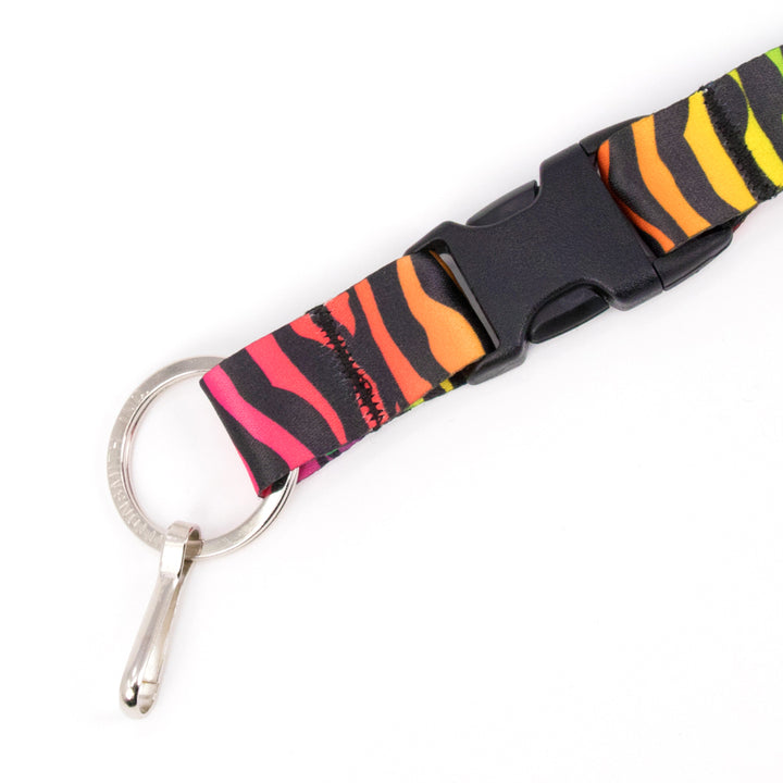 Buttonsmith Rainbow Zebra Breakaway Lanyard - Made in USA - Buttonsmith Inc.