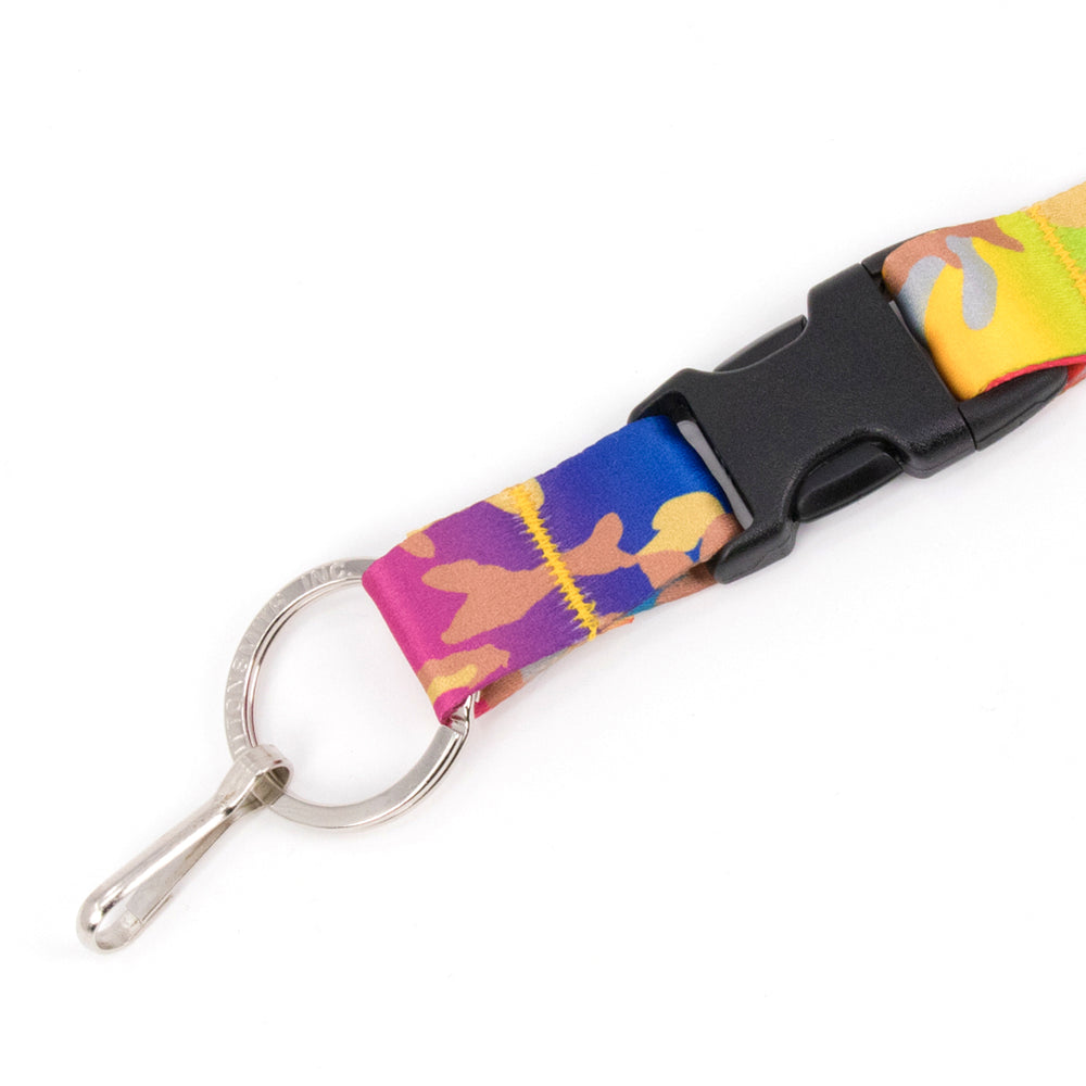 Buttonsmith Rainbow Camo Lanyard - Made in USA - Buttonsmith Inc.