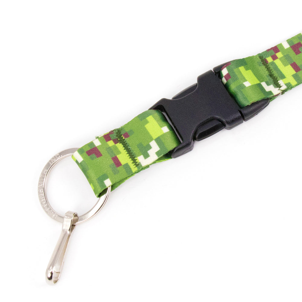 Buttonsmith PixelLand Camo Custom Lanyard Made in USA - Buttonsmith Inc.