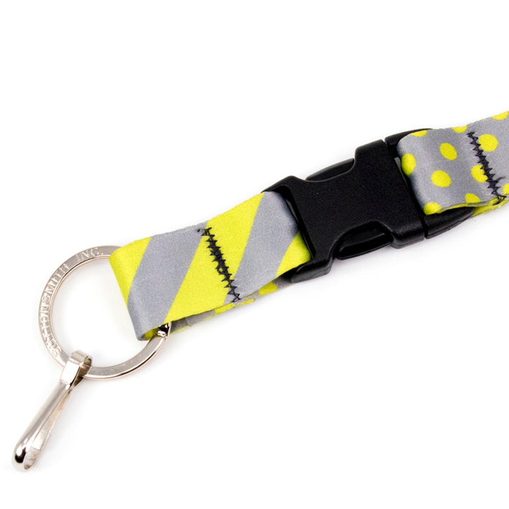 Buttonsmith Pewter Lime Dots Lanyard - Made in USA - Buttonsmith Inc.