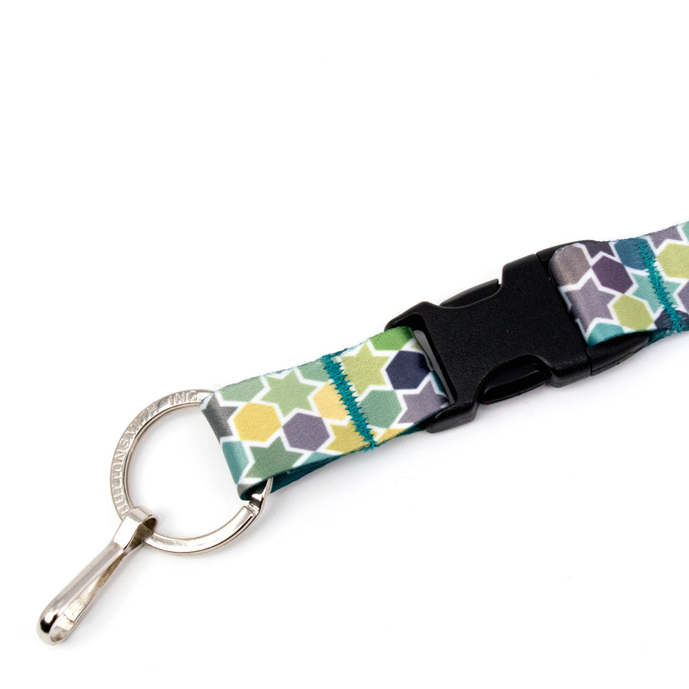 Buttonsmith Geometric Stars Lanyard - Made in USA - Buttonsmith Inc.