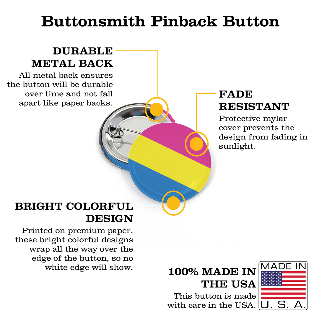 Pansexual Pride Flag Buttons