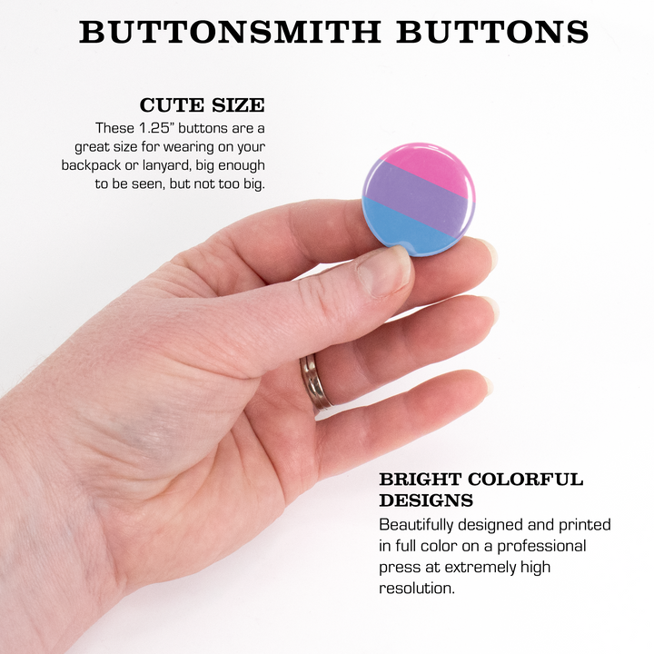 Bisexual Pride Flag Buttons