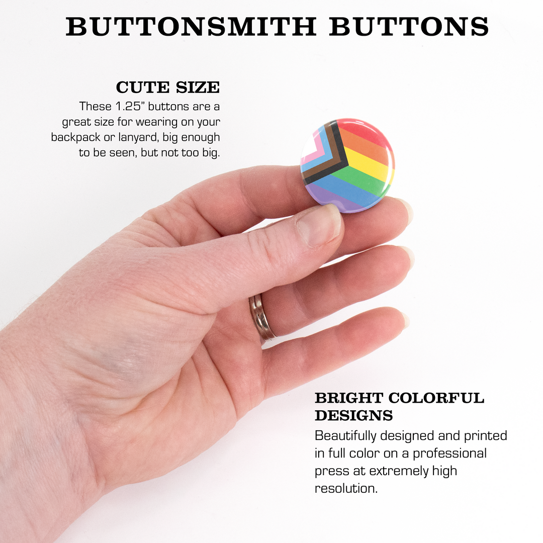 Rainbow Plus Pride Flag Buttons