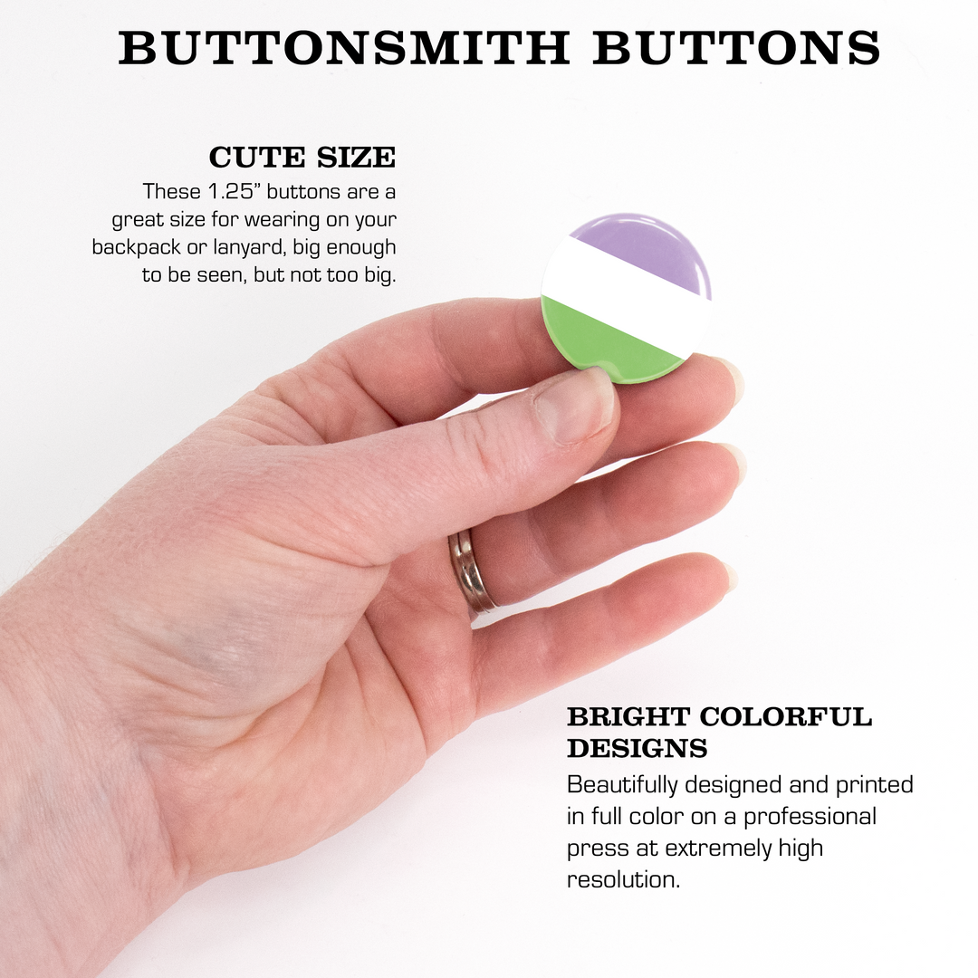 Gender Queer Pride Flag Buttons