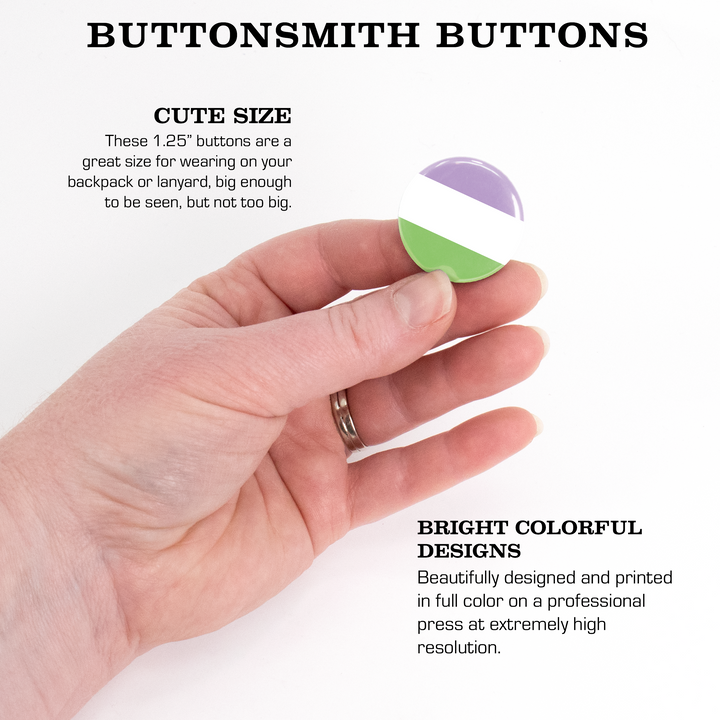 Gender Queer Pride Flag Buttons