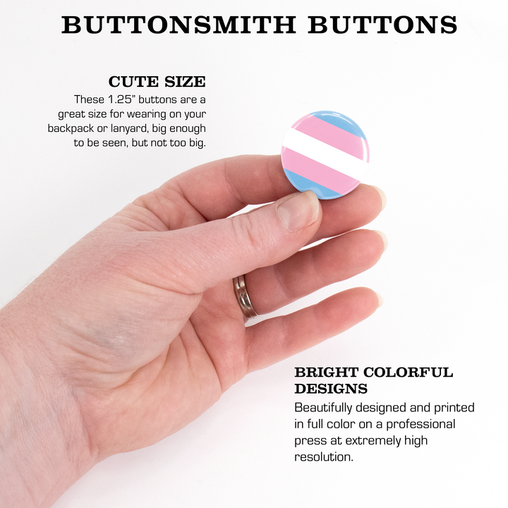 Transgender Pride Flag Buttons