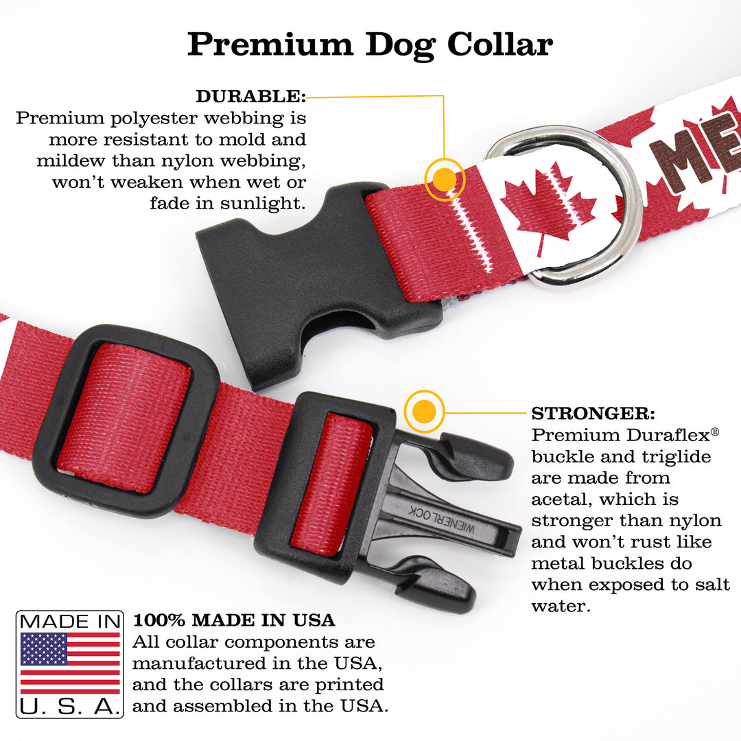 Custom Personalized Dog Collars - Flag Designs - Made in USA - Buttonsmith Inc.