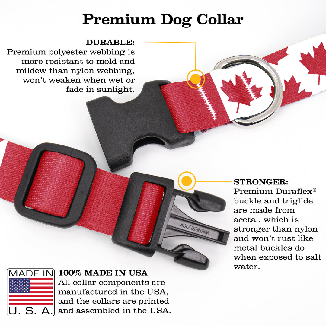 Flags O Canada Dog Collar - Made in USA