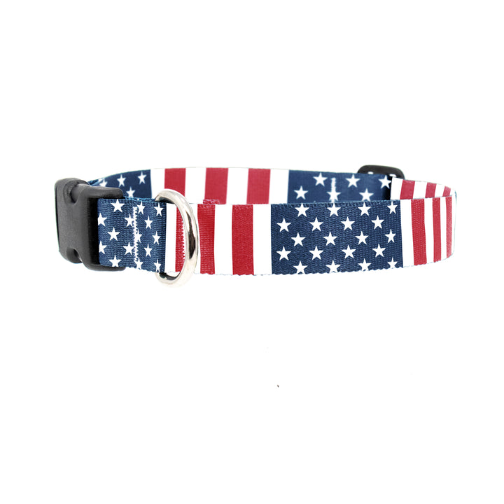 Flags Stars And Stripes Dog Collar - Made in USA