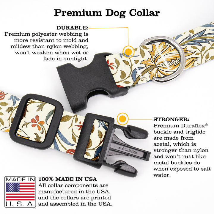 Morris Flora Dog Collar - Made in USA