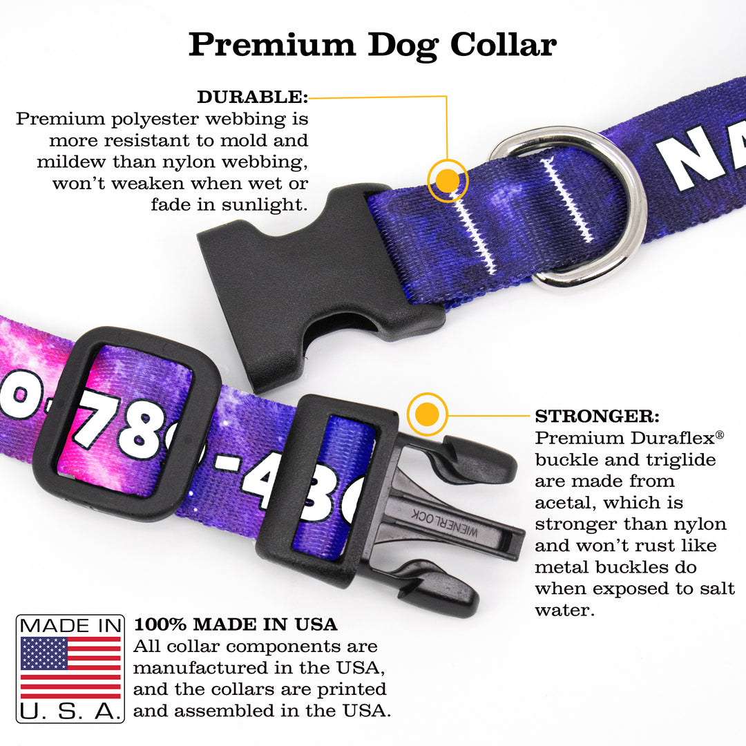 Buttonsmith Nebula Custom Dog Collar - Made in USA